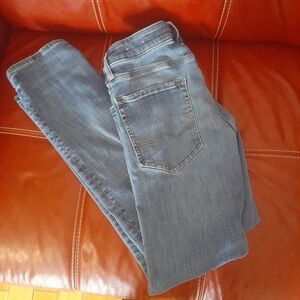 American Eagle Outfitters Women's Straight Leg Jeans - Blue